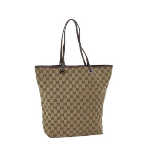 Gucci Vintage Pre-owned Canvas totevskor Beige, Dam