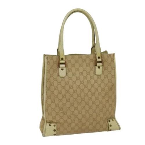 Gucci Vintage Pre-owned Canvas totevskor Beige, Dam