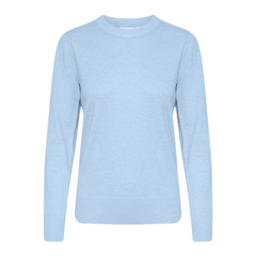 Saint Tropez Round-neck Knitwear Blue, Dam