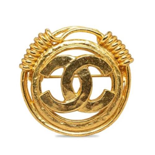 Chanel Vintage Pre-owned Metall chanel-smycken Yellow, Dam