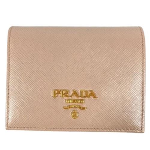 Prada Vintage Pre-owned Laeder plnbcker Beige, Dam