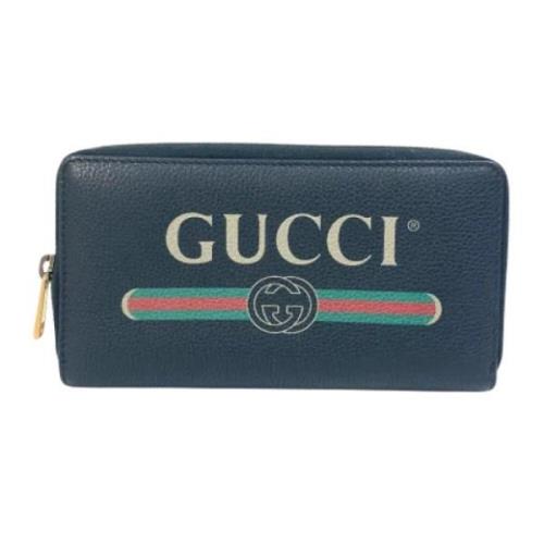 Gucci Vintage Pre-owned Laeder plnbcker Black, Herr