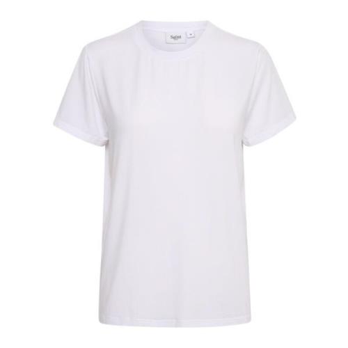 Saint Tropez Grundläggande Vit T-shirt White, Dam