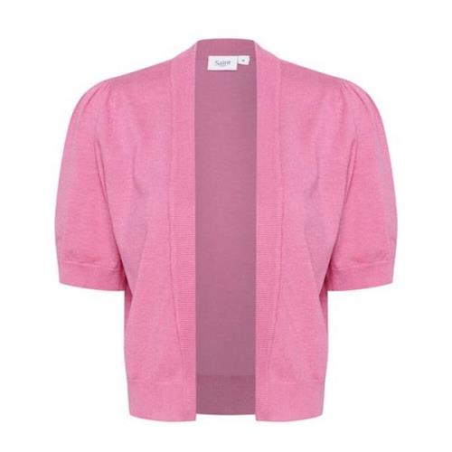 Saint Tropez Pink Cosmos Melange Bolero Sweater Pink, Dam