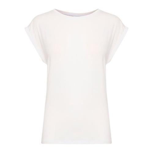 Saint Tropez Adeliasz T-Shirt Top i Bright White White, Dam