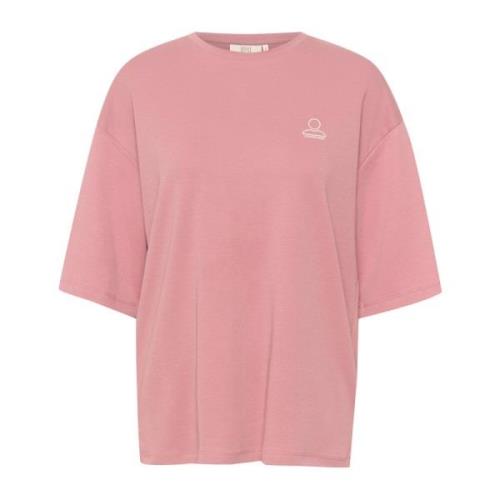 Lounge Nine Nostalgia Rose Boxy Tee Top Pink, Dam