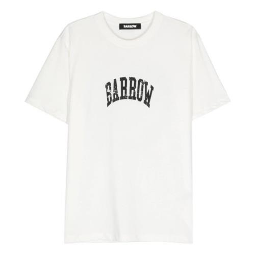 Barrow Off White Jersey T-Shirt White, Herr