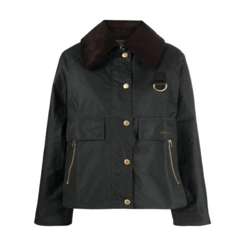 Barbour Logo-broderad oversized jacka Green, Dam