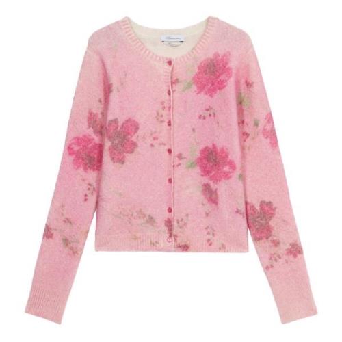 Blumarine Pink Peony Pers. Red Sweater Pink, Dam