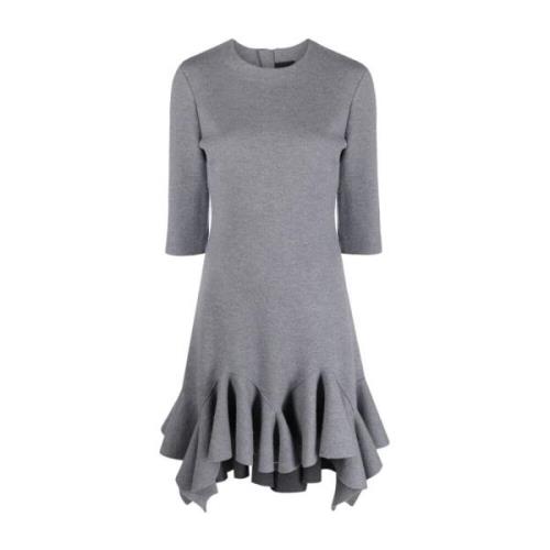 Givenchy Ruffled Hem Midi Klänning Gray, Dam