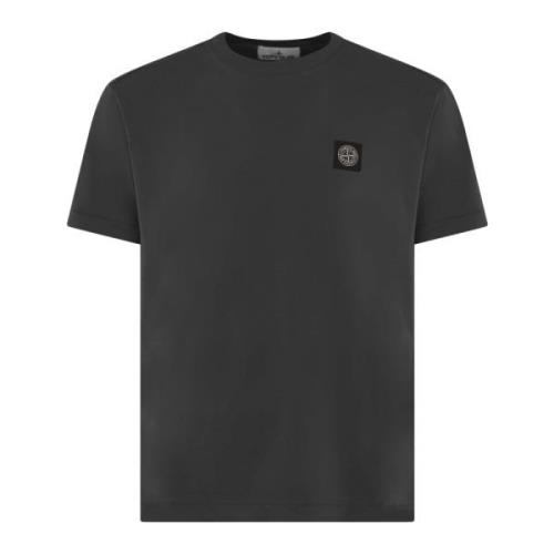 Stone Island Herr T-shirt Klassisk Passform Gray, Herr