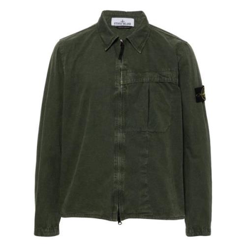 Stone Island Grön Jacka med Ficka Green, Herr