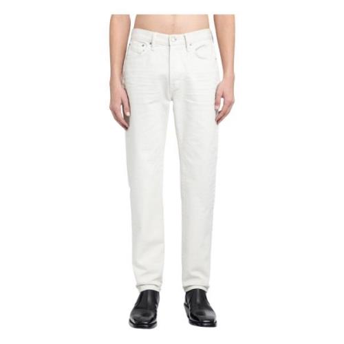 Tom Ford Slim Fit Stay Press Ivory Byxor White, Herr