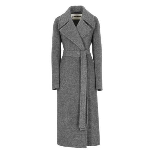 Jil Sander Elegant Grå Lama Kappa för Kvinnor Gray, Dam