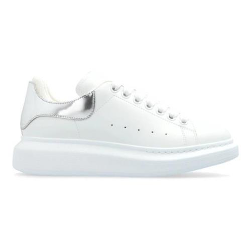 Alexander McQueen Vita Sneakers med Metallklack White, Dam