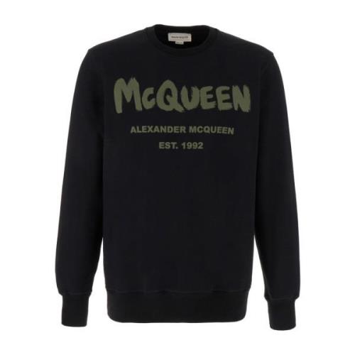 Alexander McQueen Stiliga Sweatshirts för Män och Kvinnor Black, Herr