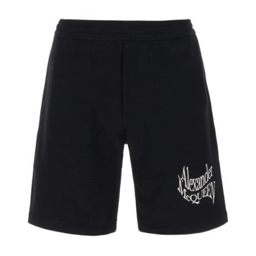 Alexander McQueen Stiliga Bermuda Shorts för Män Black, Herr