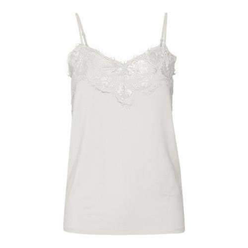 Soaked in Luxury Spets Singlet Lingerie Vit White, Dam