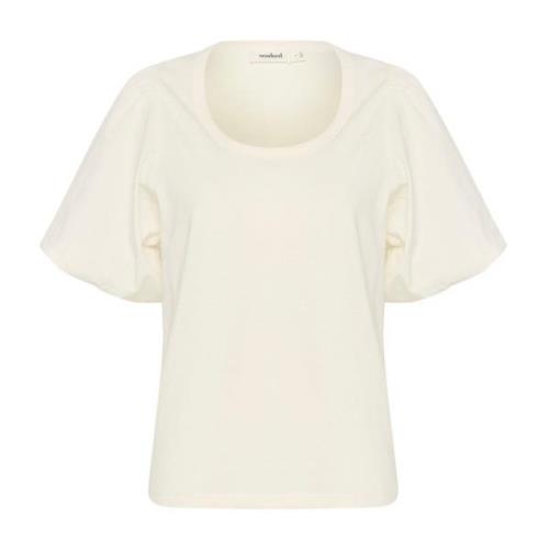 Soaked in Luxury Puff Sleeve Blouse Whisper White White, Dam