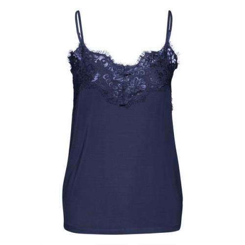 Soaked in Luxury Sleeveless Tops Blue, Dam