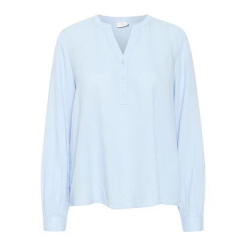 Kaffe Enkel Kamilia Blus Topp Blue, Dam