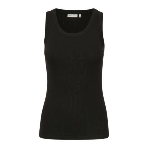 InWear Svart åtsittande tanktopp Black, Dam