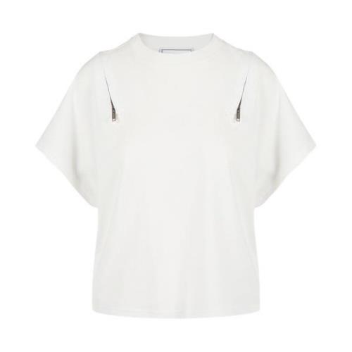 Iceberg Modern T-shirt med dragkedjor Beige, Dam