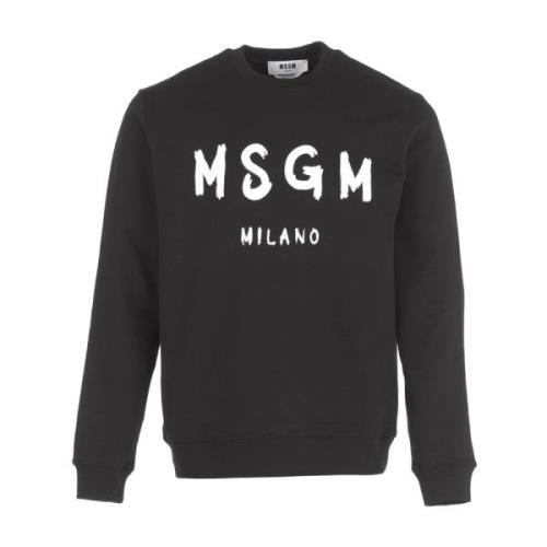 Msgm Svarta Msgm Sweaters Black, Herr