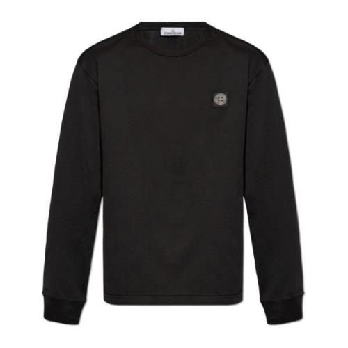 Stone Island T-shirt med logopatch Black, Herr