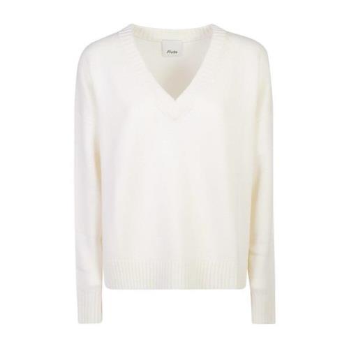 Allude Vit Sweater Kollektion White, Dam