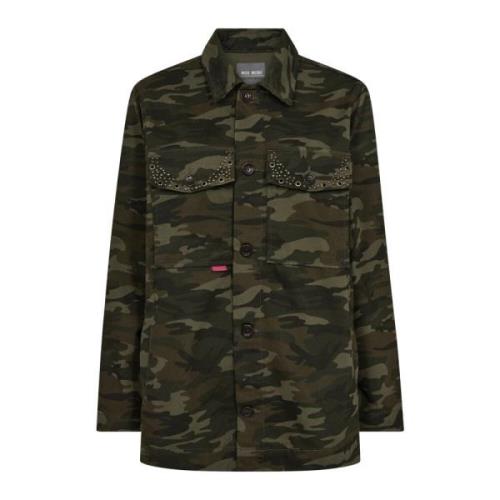 MOS Mosh Army Shirt Forest Night Oversize Blouse Green, Dam