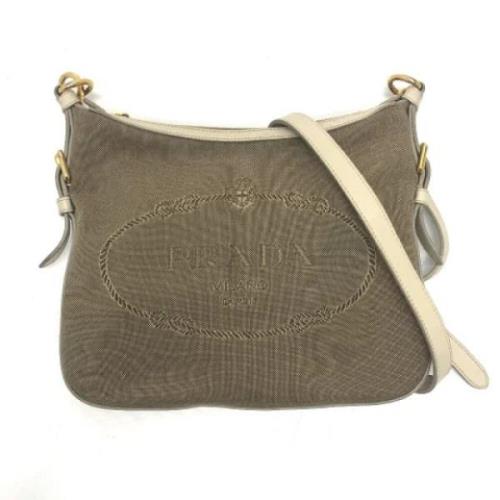 Prada Vintage Pre-owned Tyg prada-vskor Beige, Dam