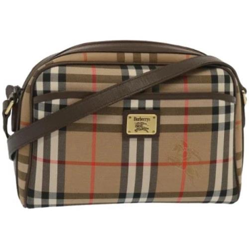 Burberry Vintage Pre-owned Canvas axelremsvskor Beige, Dam