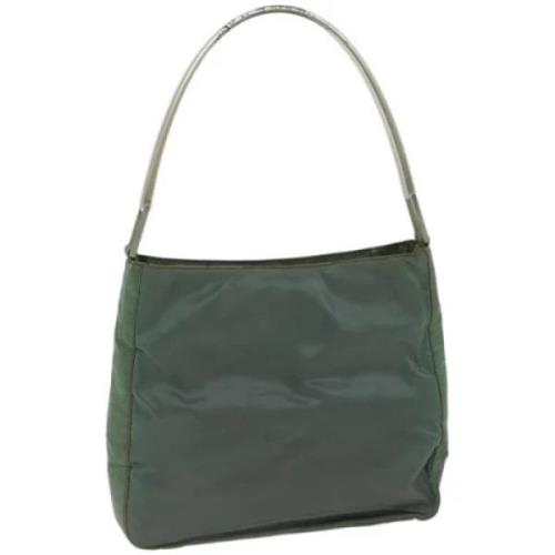 Prada Vintage Pre-owned Nylon totevskor Green, Dam