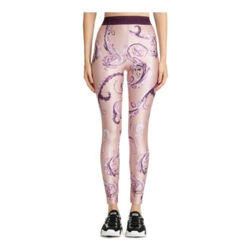 Versace Jeans Couture Abstrakt Multifärgade Leggings med Broderier Pin...