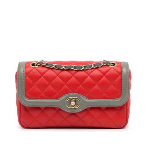 Chanel Vintage Pre-owned Laeder axelremsvskor Red, Dam