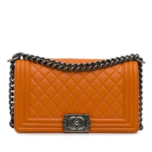 Chanel Vintage Pre-owned Laeder axelremsvskor Orange, Dam