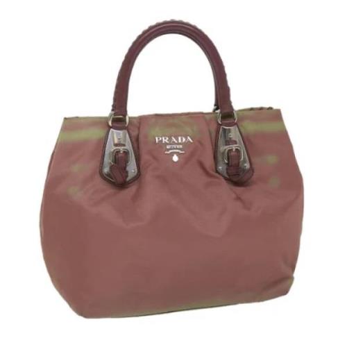 Prada Vintage Pre-owned Nylon handvskor Pink, Dam