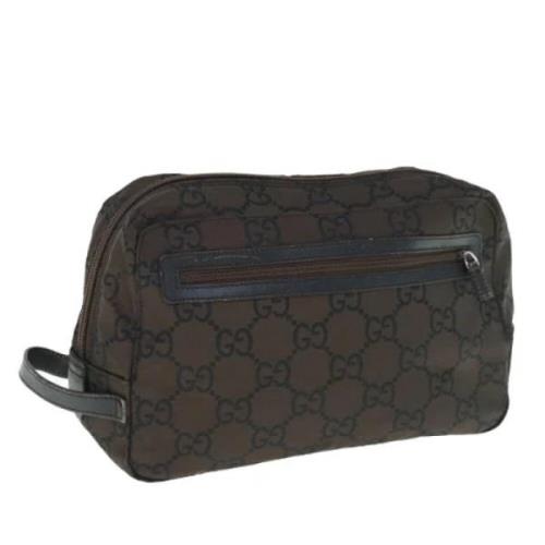 Gucci Vintage Pre-owned Canvas kuvertvskor Brown, Dam