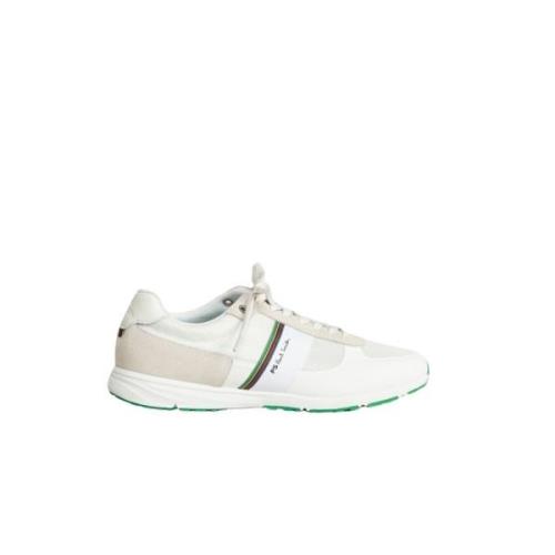 PS By Paul Smith Bi-Material Sneakers Vit Taupe Mesh White, Herr