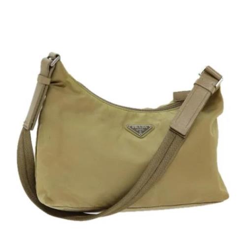 Prada Vintage Pre-owned Nylon prada-vskor Beige, Dam