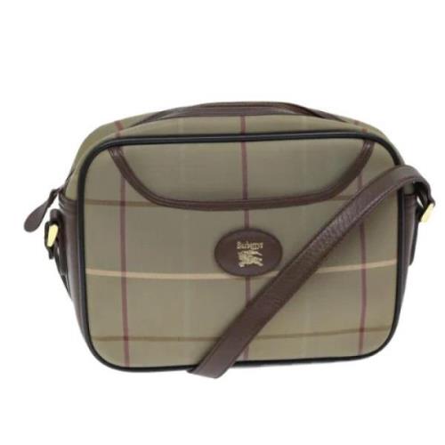 Burberry Vintage Pre-owned Canvas axelremsvskor Green, Dam