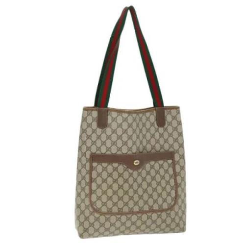 Gucci Vintage Pre-owned Canvas totevskor Beige, Dam