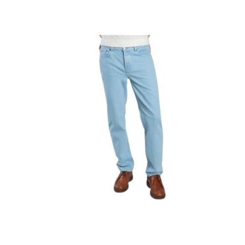 L'Exception Paris Canvas Denim Jeans Standard Cut Blue, Herr