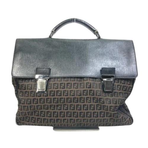 Fendi Vintage Pre-owned Canvas fendi-vskor Brown, Herr