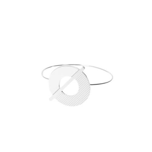 Paola Krauze Alpha Rhodium-Plated Silver Armband Gray, Dam