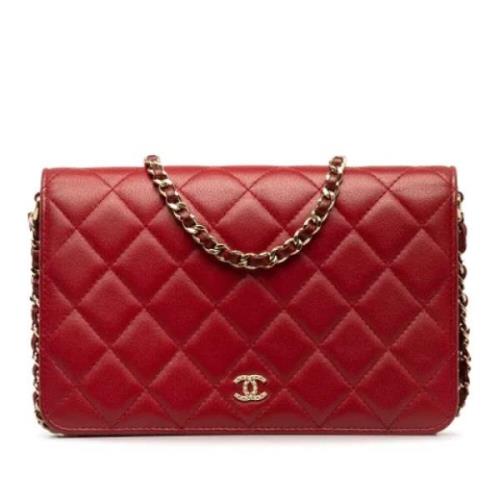 Chanel Vintage Pre-owned Laeder crossbodyvskor Red, Dam