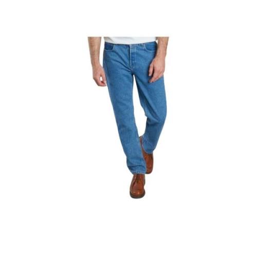 L'Exception Paris Denim Canvas Jeans Dragkedja Fickor Blue, Herr