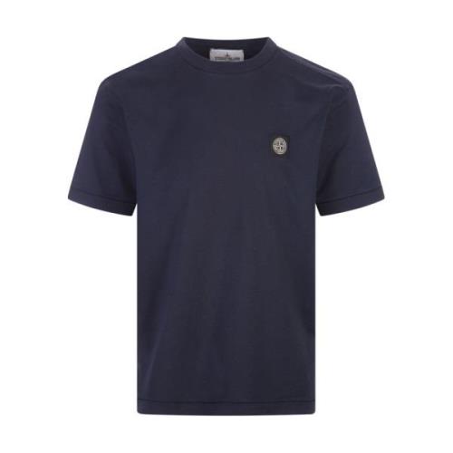 Stone Island Marinblå Slim Fit T-shirt Blue, Herr