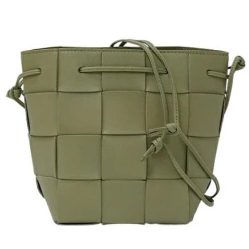 Bottega Veneta Vintage Pre-owned Laeder axelremsvskor Green, Dam